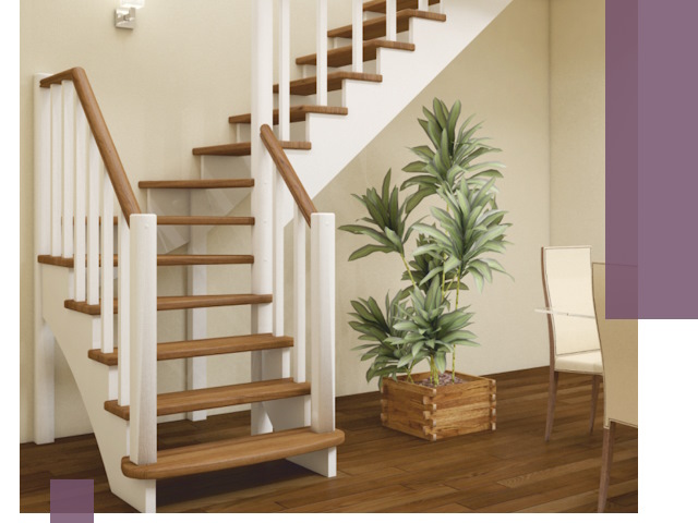 Г-образные лестницы под ключ в Сарапуле — изготовление и монтаж