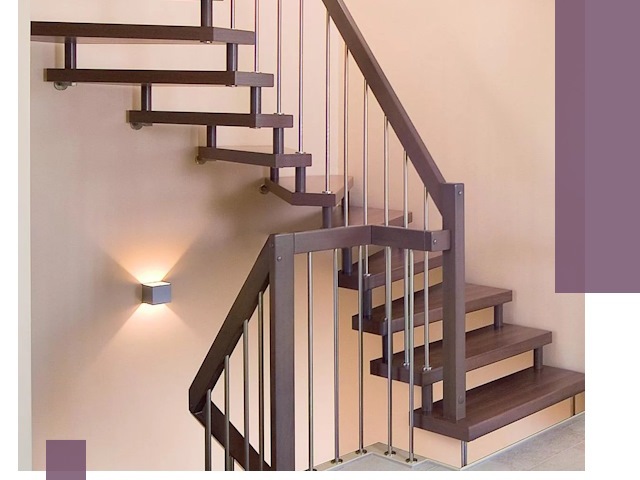 Изготовление лестниц на больцах в Сарапуле под ключ