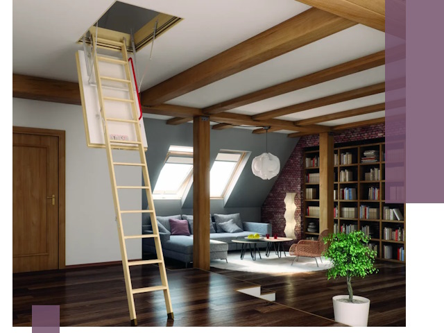 Чердачные лестницы под ключ в Сарапуле: изготовление и монтаж