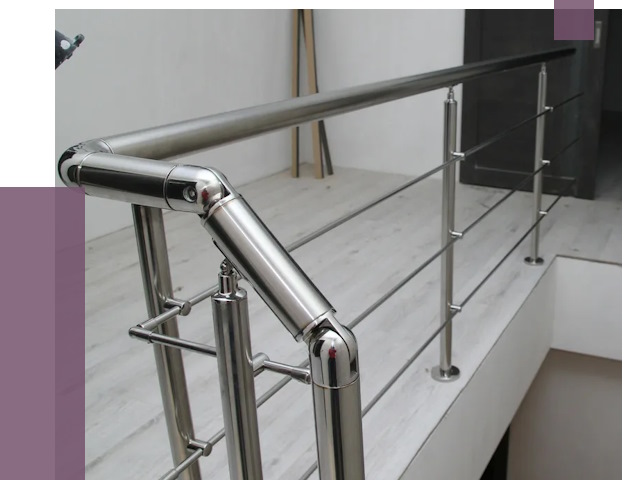 Перила из нержавеющей стали в Сарапуле от 9085 руб. под ключ | ПРОЛЁТ-Срл