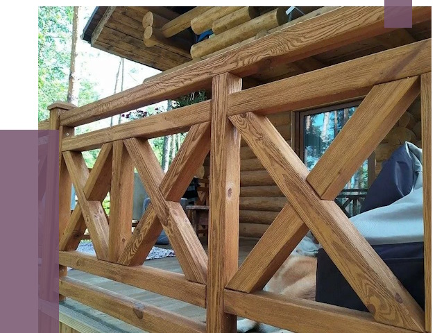 Деревянные перила под ключ в Сарапуле от 7743 руб. 