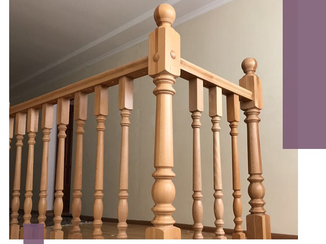 Деревянные перила на заказ в Сарапуле: монтаж и изготовление