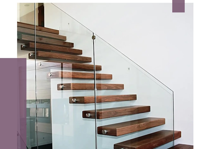 Стеклянные перила для лестницы в Сарапуле от 14970 руб.