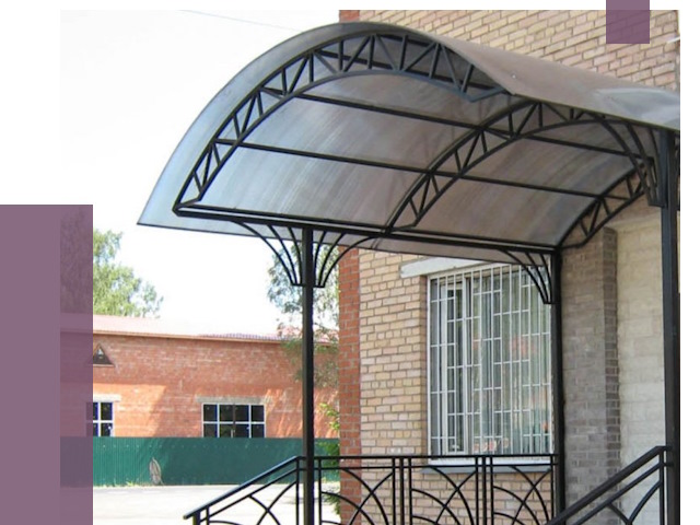 Металлические навесы и козырьки в Сарапуле от 12905 руб.