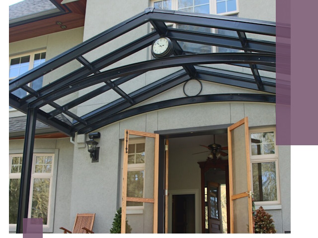 Изготовление и монтаж навесов и козырьков в Сарапуле