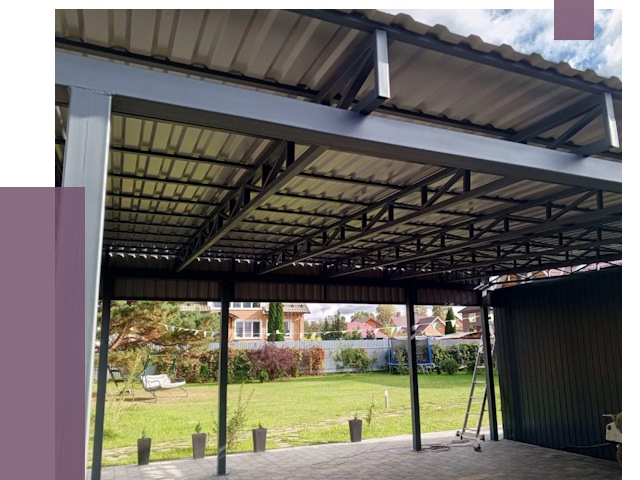 Монтаж навесов в Сарапуле от 7433 руб. — установка навеса | ПРОЛЁТ-Срл