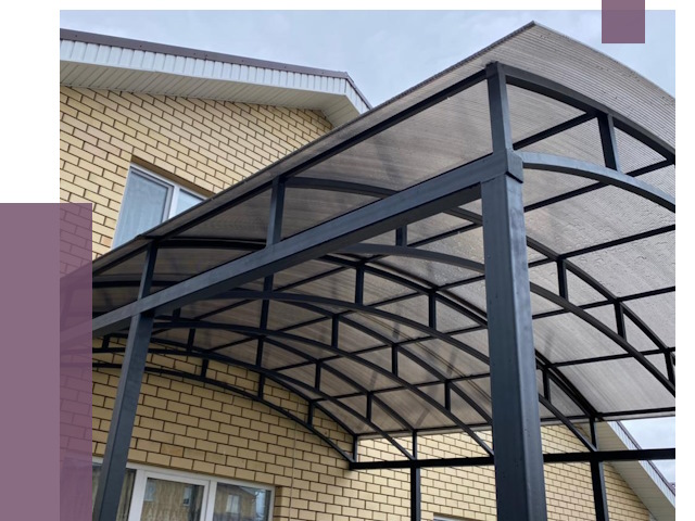 Монтаж козырьков в Сарапуле от 11615 руб. | ПРОЛЁТ-Срл