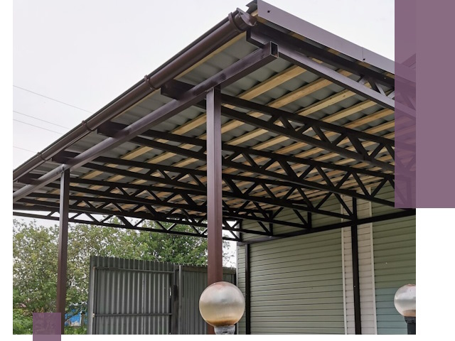 Навесы под ключ в Сарапуле: изготовление, монтаж и гарантия