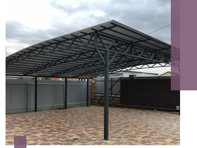 Недорогие навесы под ключ в Сарапуле — изготовление и монтаж