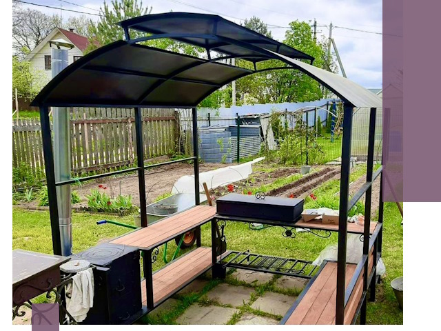 Навесы для барбекю в Сарапуле: изготовление, монтаж и демонтаж