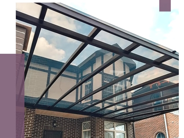 Навесы из поликарбоната в Сарапуле от 8693 руб. под ключ — ПРОЛЁТ-Срл