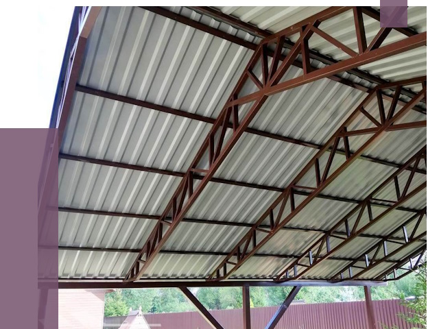 Навесы из профнастила в Сарапуле от 7433 руб. | ПРОЛЁТ-Срл