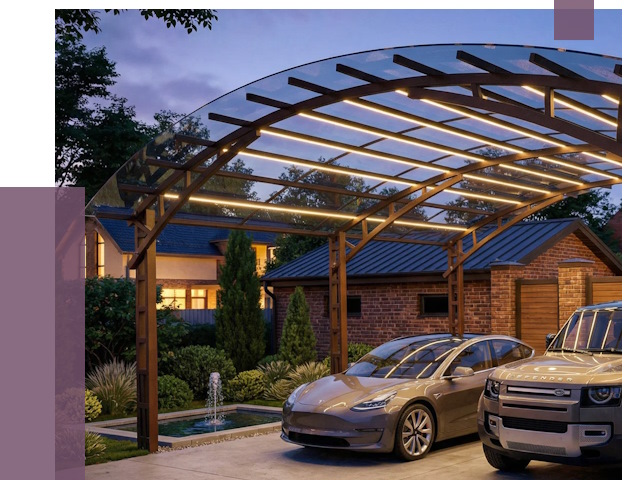 Металлические навесы в Сарапуле от 12802 руб. под ключ — ПРОЛЁТ-Срл