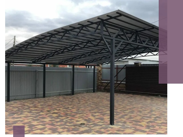 Металлические навесы под ключ в Сарапуле — изготовление и монтаж