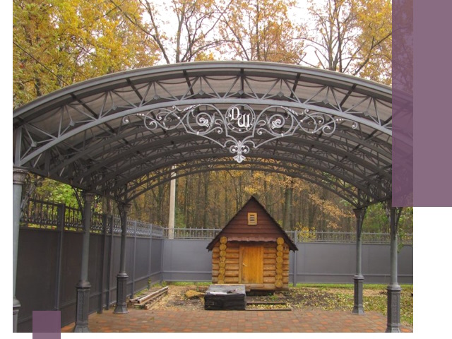 Кованые навесы премиум-класса под заказ в Сарапуле