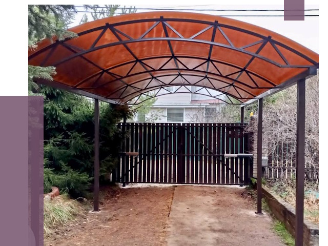 Арочные навесы в Сарапуле от 12853 руб. — изготовление и монтаж | ПРОЛЁТ-Срл