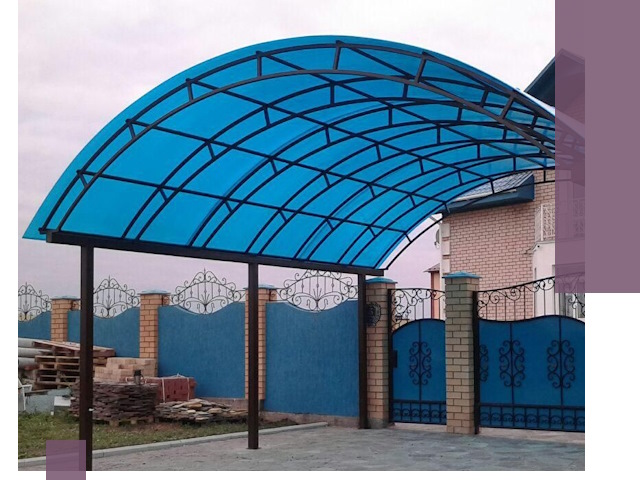 Арочные навесы под ключ в Сарапуле — изготовление и монтаж