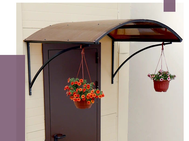 Козырьки над входом в Сарапуле от 14970 руб.  | ПРОЛЁТ-Срл