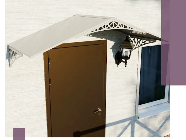 Металлические козырьки на входы и террасы в Сарапуле