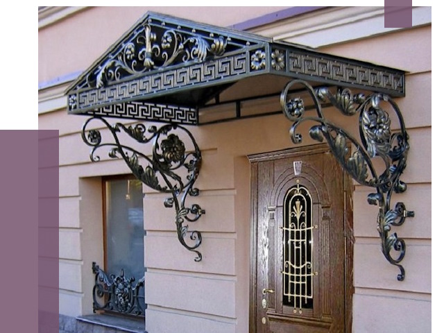 Кованые козырьки в Сарапуле под ключ от 12853 руб. — ПРОЛЁТ