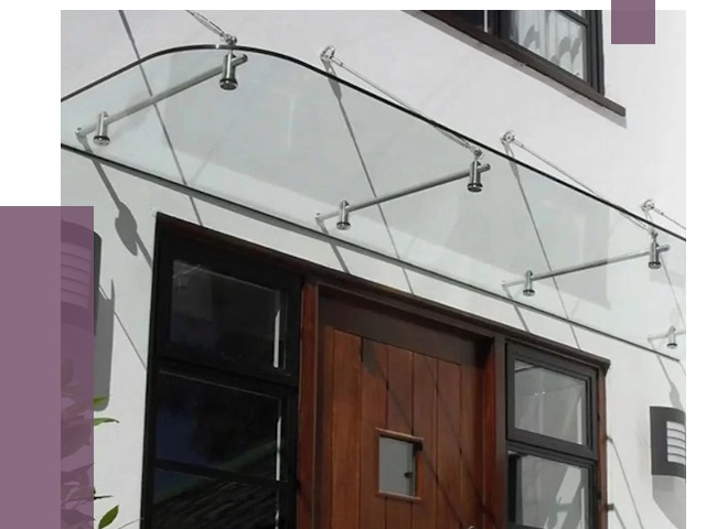 Стеклянные козырьки в Сарапуле от 19099 руб. | ПРОЛЁТ-Срл