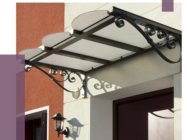 Односкатные козырьки в Сарапуле от 8466 руб.  | ПРОЛЁТ-Срл